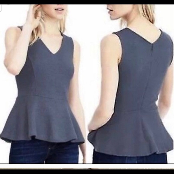 Banana Republic wool blend peplum top in size 4 - Picture 1 of 5